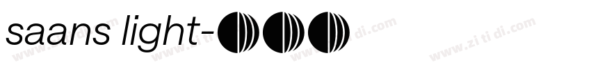 saans light字体转换
